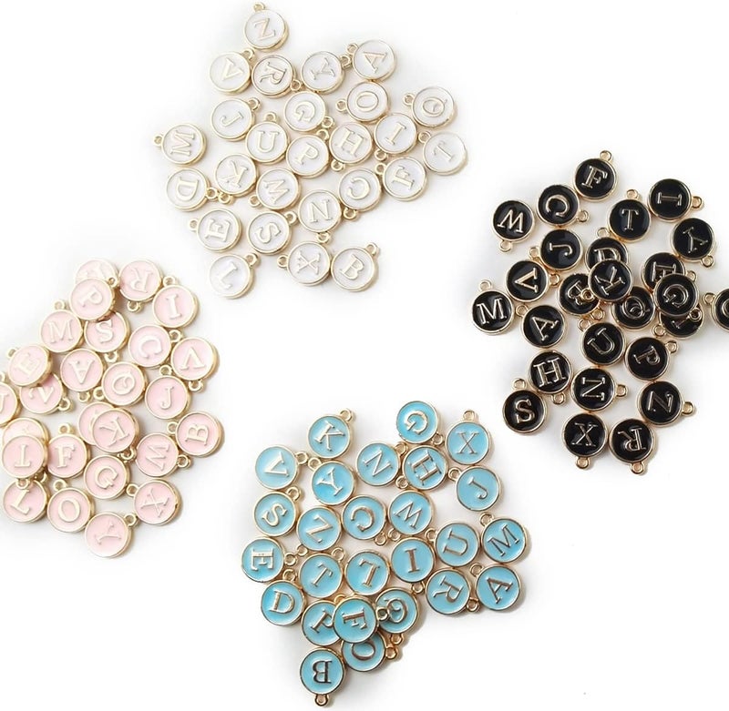 NSBELL 104PCS Letter Charms for Jewelry Making - Double Sided Alphabet Charms for Necklace & Bracelet - Image 3